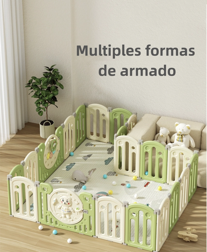 CORRAL LUBABYCAS BEBÉ 199X230 CM CON ACCESORIOS AMARILLO - 6