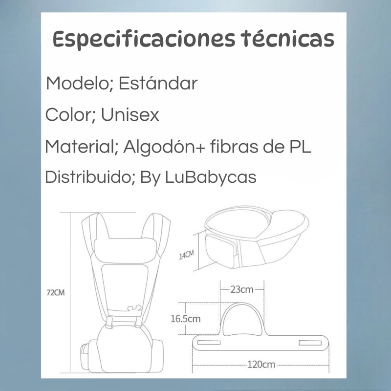 PORTABEBÉ LUBABYCAS ERGONÓMICO 6 EN 1 BY ROSADO - 8