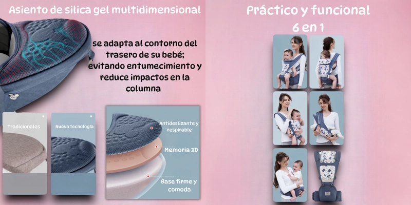 PORTABEBÉ LUBABYCAS ERGONÓMICO 6 EN 1 BY AZUL - 3