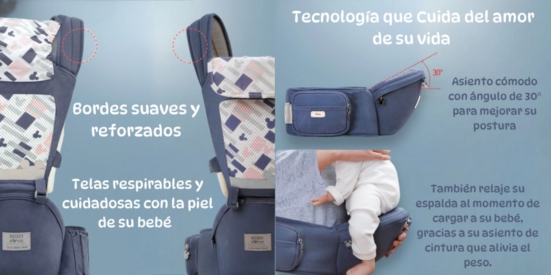 PORTABEBÉ LUBABYCAS ERGONÓMICO 6 EN 1 BY AZUL - 5