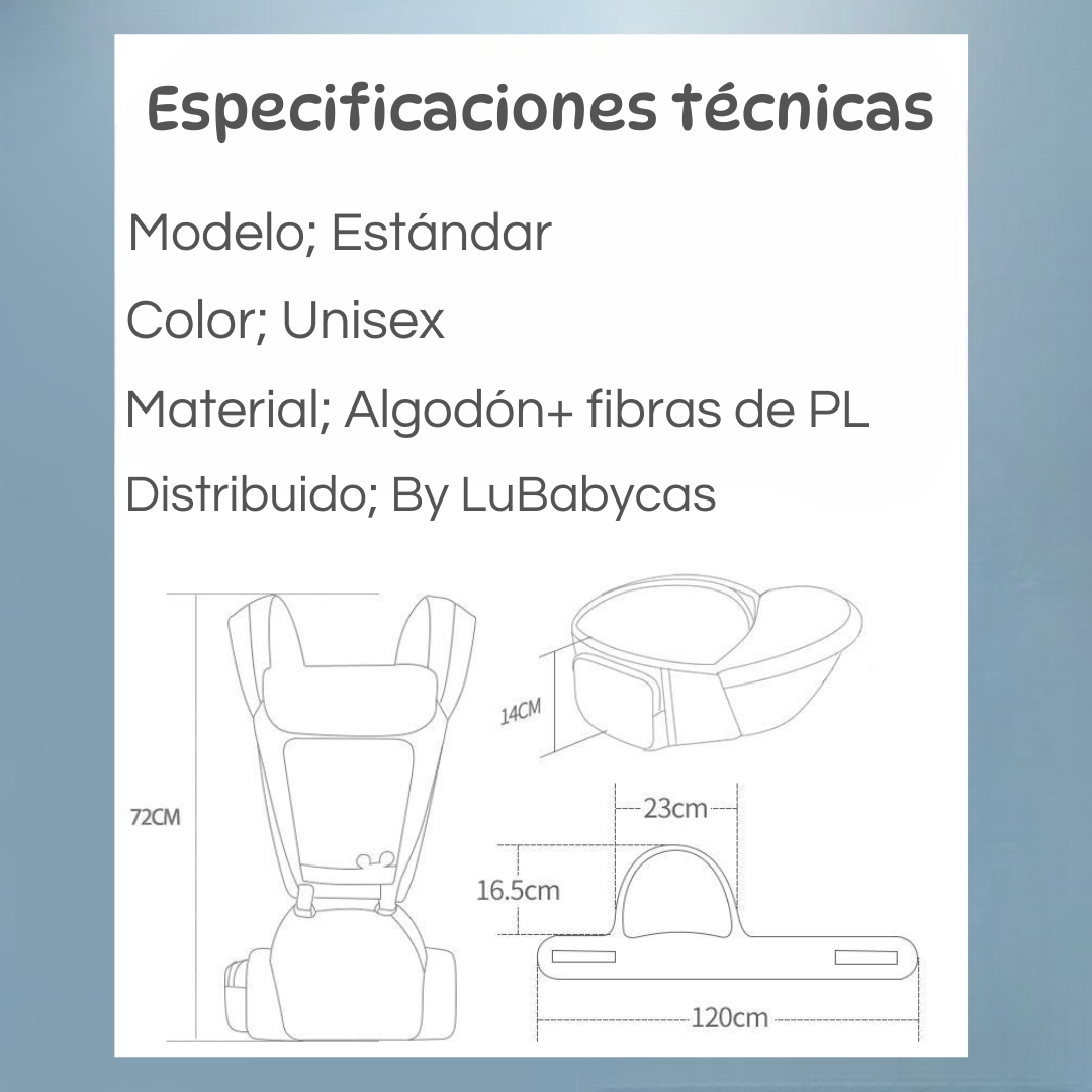 PORTABEBÉ LUBABYCAS ERGONÓMICO 6 EN 1 BY AZUL - 8