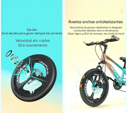 BICICLETA LUBABYCAS ARO 18 INFANTIL 5-9 AÑOS VERDE - 5