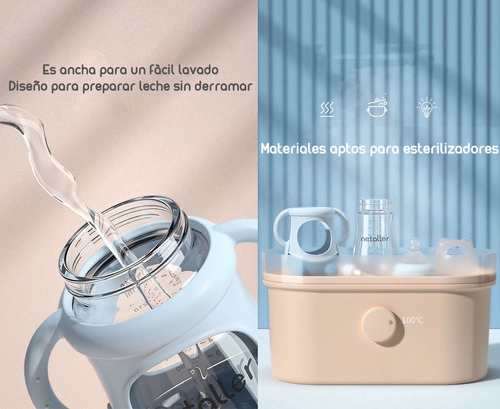 MAMADERAS LUBABYCAS CON CHUPETES Y PROTECTOR ROSADO - 5