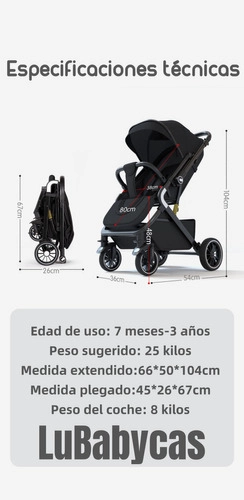 COCHE PASEO LUBABYCAS REVERSIBLE PREMIUM ROSADO - 9
