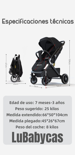 COCHE PASEO LUBABYCAS REVERSIBLE PREMIUM ROSADO - 9
