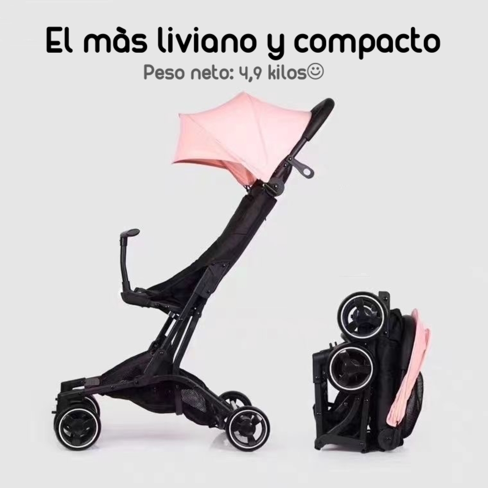 COCHE PASEO LUBABYCAS PREMIUM ÚLTRA COMPACTO NEGRO - 2