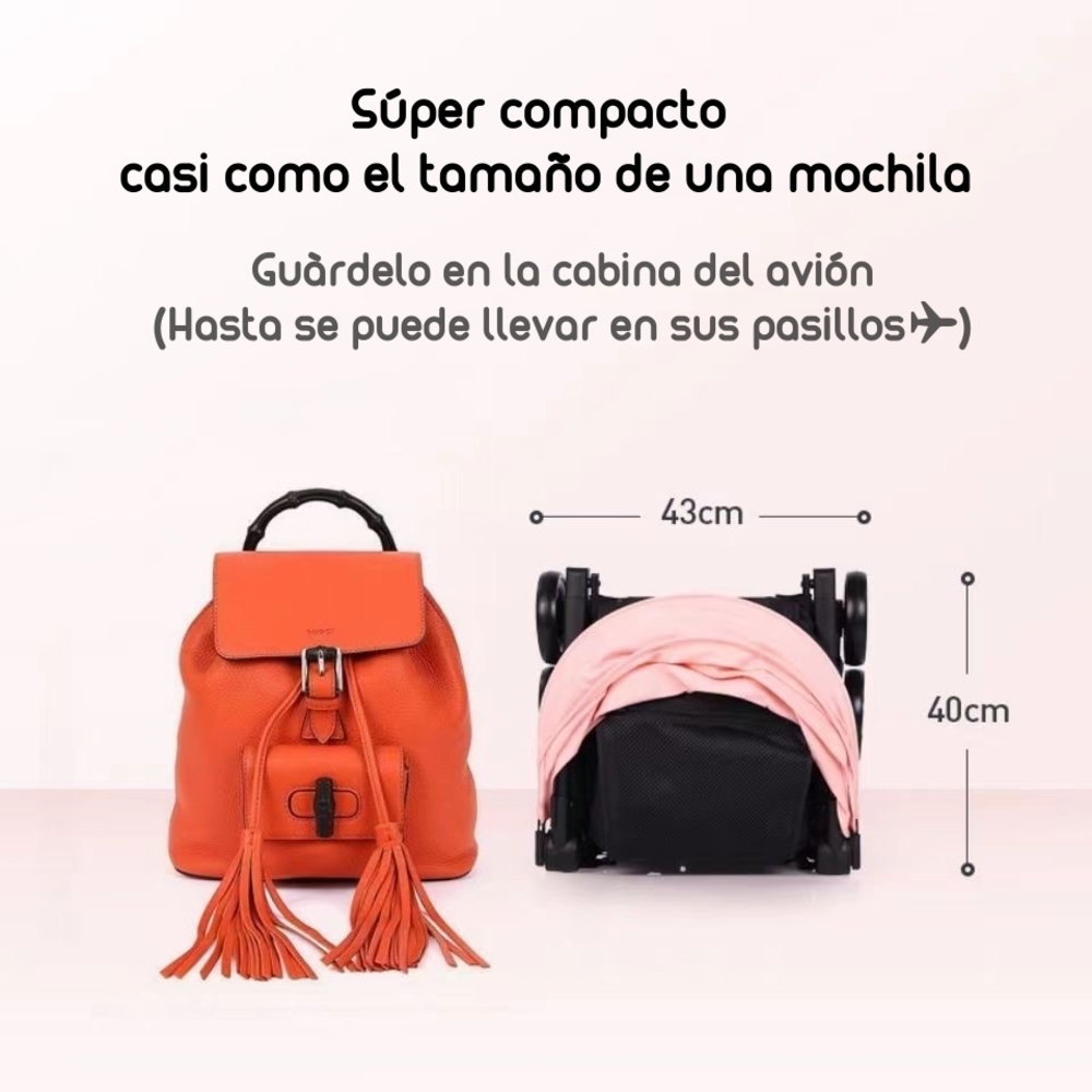 COCHE PASEO LUBABYCAS PREMIUM ÚLTRA COMPACTO NEGRO - 3