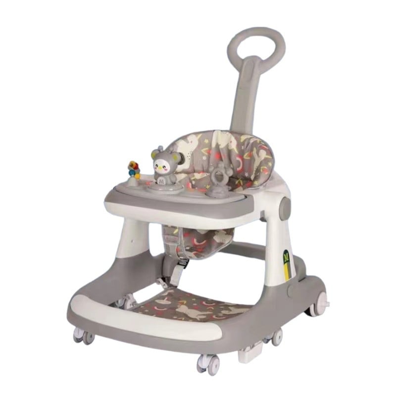 ANDADOR CAMINADOR LUBABYCAS 5 EN 1 CON APOYA PIES GRIS - 9