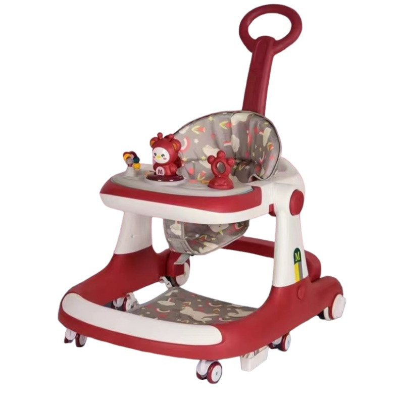 ANDADOR CAMINADOR LUBABYCAS 5 EN 1 CON APOYA PIES ROJO - 9