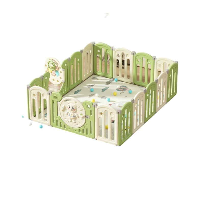 CORRAL LUBABYCAS ARMADO MULTIPOSICIONES ACCESORIOS 160*191 CM VERDE