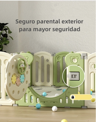 CORRAL LUBABYCAS ARMADO MULTIPOSICIONES ACCESORIOS 199*230 CM VERDE - 3