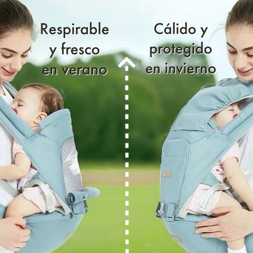 PORTABEBÉ LUBABYCAS ERGONÓMICO MULTIFUNCIONAL 3 EN 1 AZUL - 3