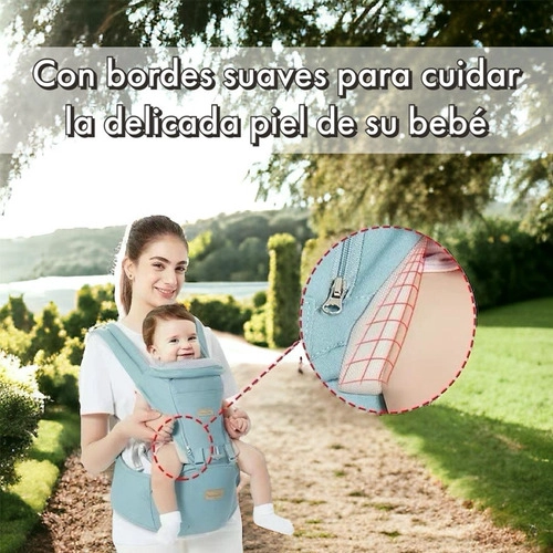 PORTABEBÉ LUBABYCAS ERGONÓMICO MULTIFUNCIONAL 3 EN 1 AZUL - 7