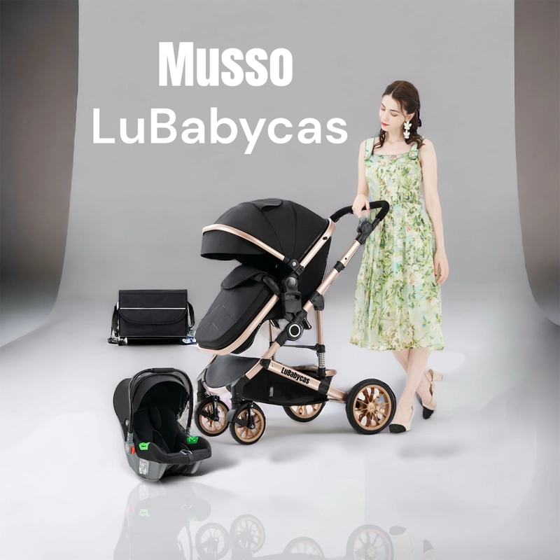 COCHE TRAVEL SYSTEM CON ACCESORIOS MUSSO BURDEOS LUBABYCAS - 3