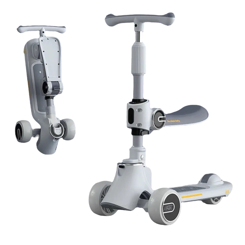 SCOOTER LUBABYCAS 3 RUEDAS 2 EN 1 ÚLTRA RESISTENTE GRIS - 1