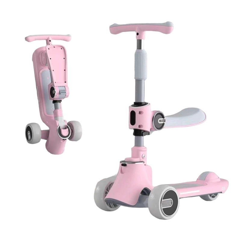 SCOOTER LUBABYCAS 3 RUEDAS 2 EN 1 ÚLTRA RESISTENTE ROSADO - 1