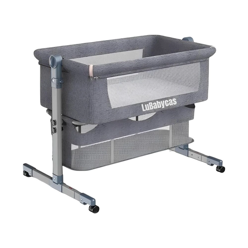 CUNA COLECHO LUBABYCAS LUXURY ACERO INOXIDABLE GRIS BEBÉ CON MOSQUITERO - 1