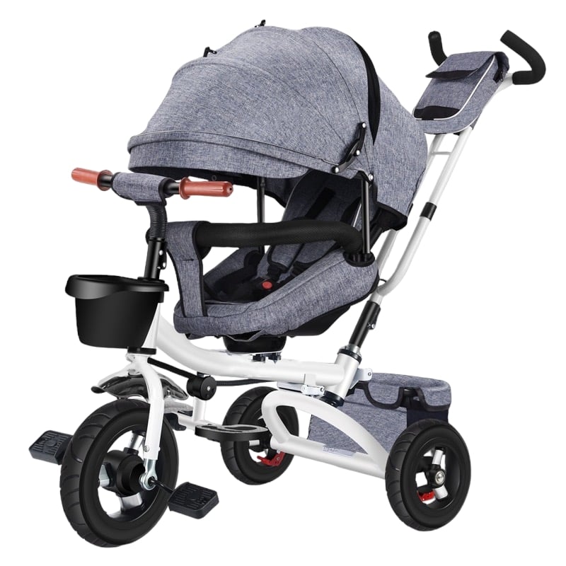 TRICICLO REVERSIBLE Y PLEGABLE CON ACCESORIOS GRIS LUBABYCAS - 1