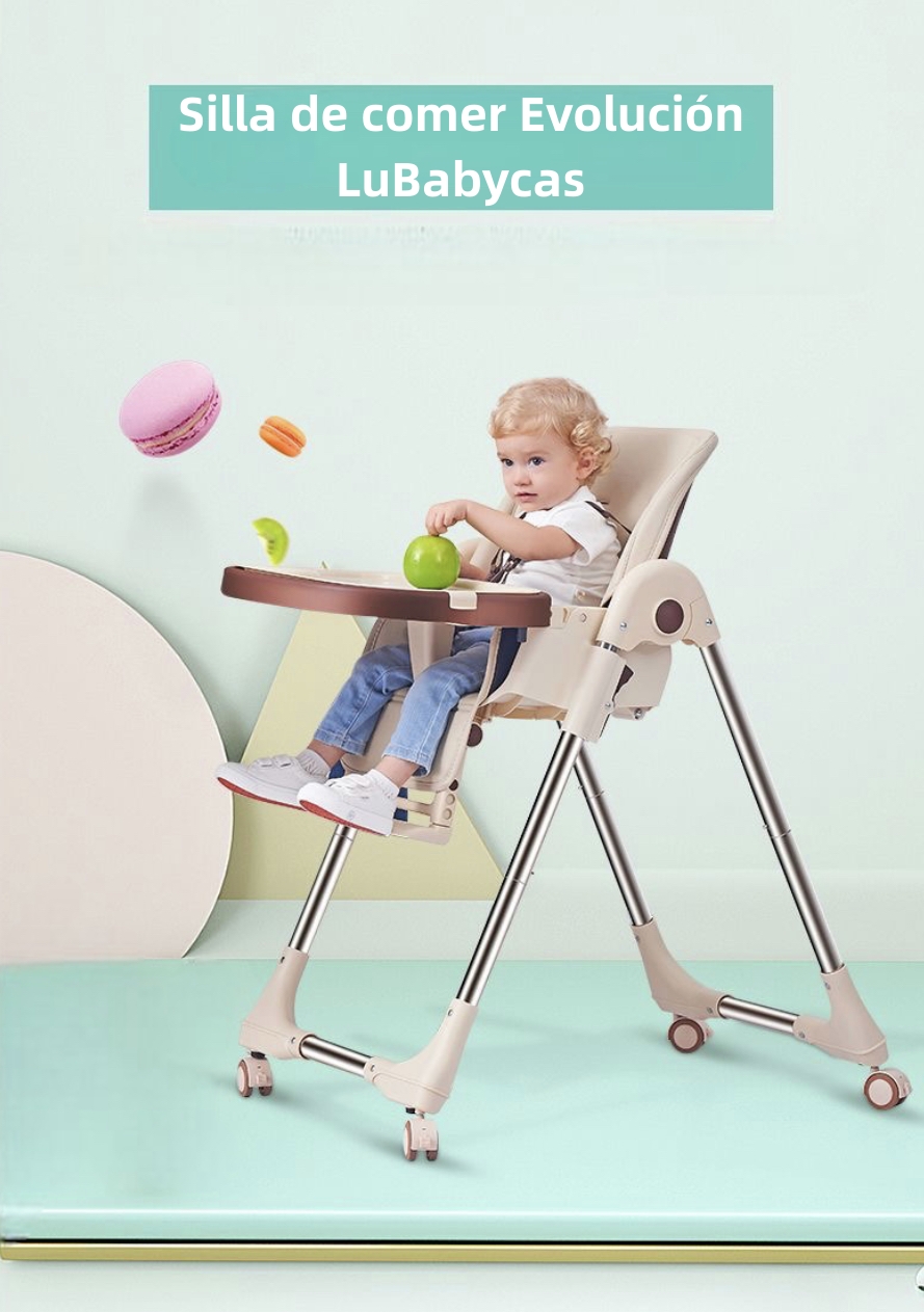 SILLA COMER LUBABYCAS MULTIPOSICIONES PLEGABLE DORADA DORADO - 2