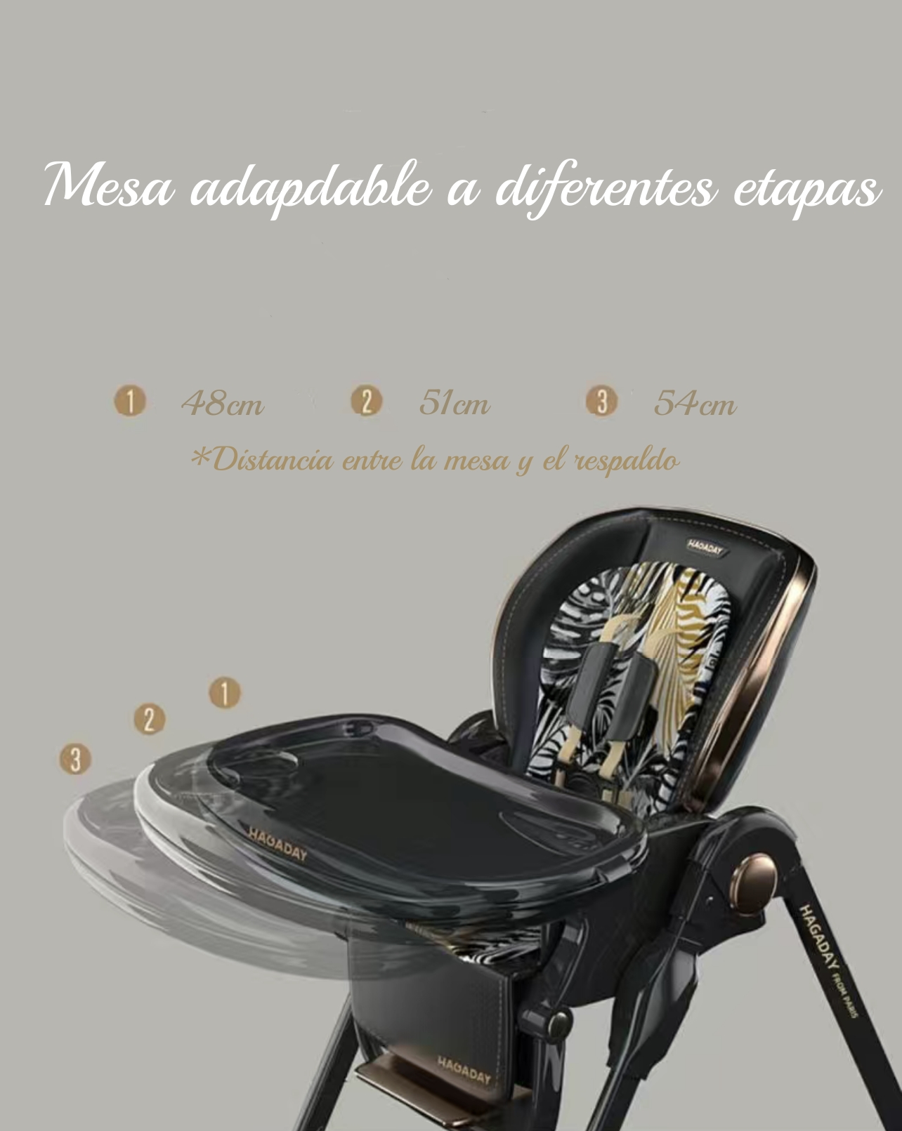 SILLA COMER LUBABYCAS LUJOSA RECLINABLE HAGADAY BLANCO - 5