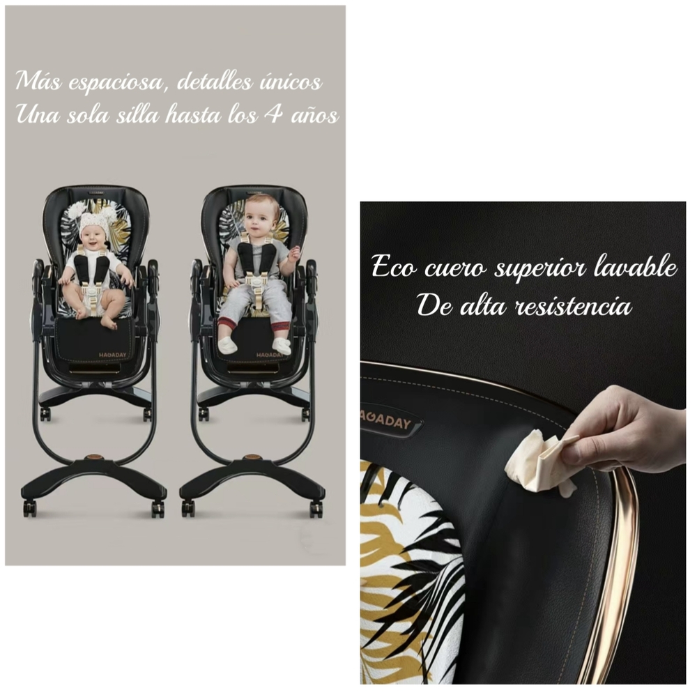 SILLA COMER LUBABYCAS LUJOSA RECLINABLE HAGADAY NEGRO - 6