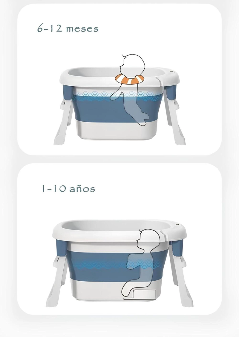 BAÑERA LUBABYCAS CON COJIN TERMÓMETRO MÁS ACCESORIOS ROSADO - 5