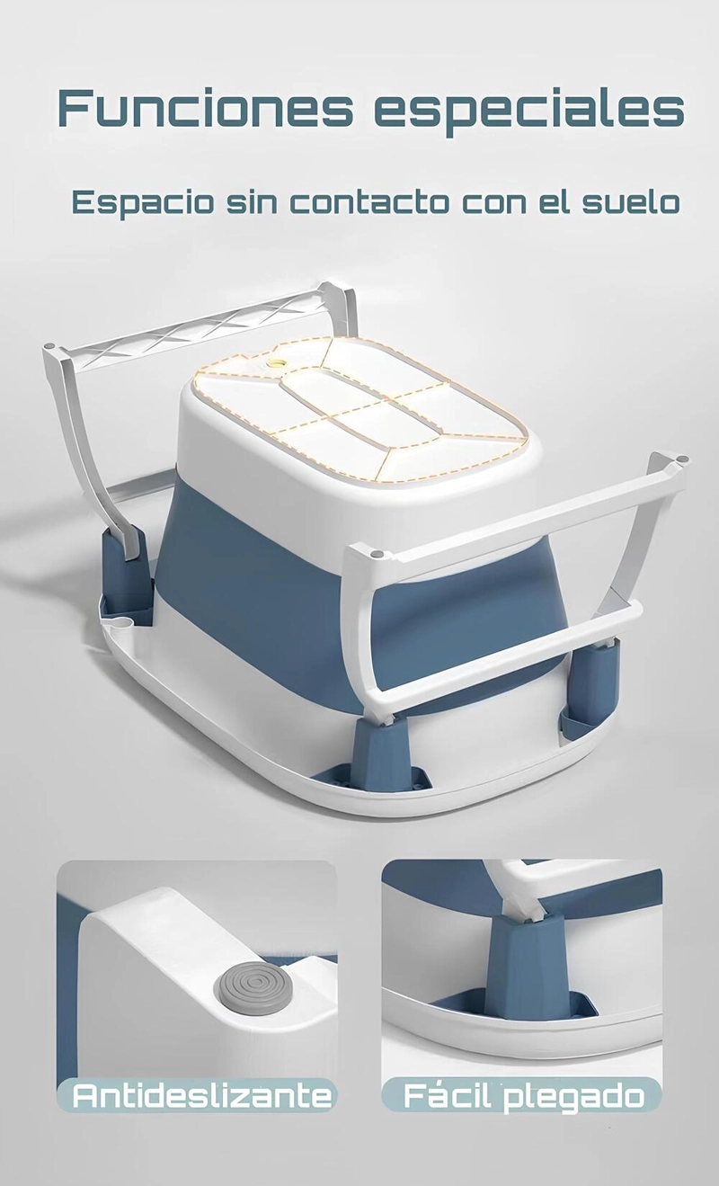 BAÑERA LUBABYCAS CON COJIN TERMÓMETRO MÁS ACCESORIOS ROSADO - 6