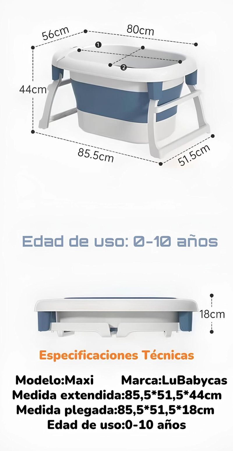 BAÑERA LUBABYCAS CON COJIN TERMÓMETRO MÁS ACCESORIOS ROSADO - 8