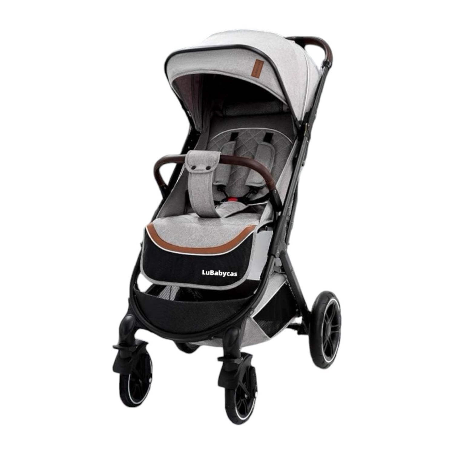 COCHE PASEO LUBABYCAS CON CUBRE PIES GRIS - 1