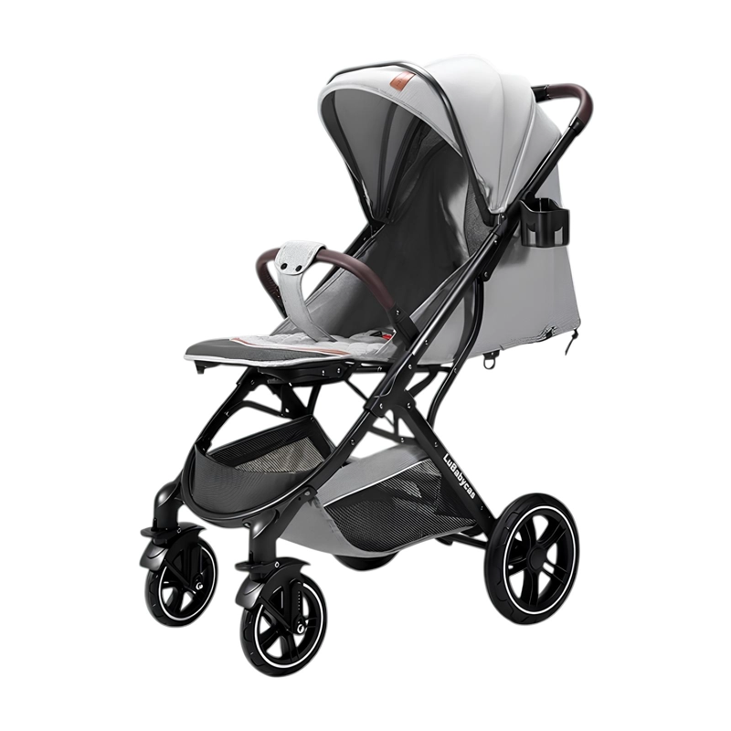 COCHE PASEO LUBABYCAS CON CUBRE PIES GRIS - 2