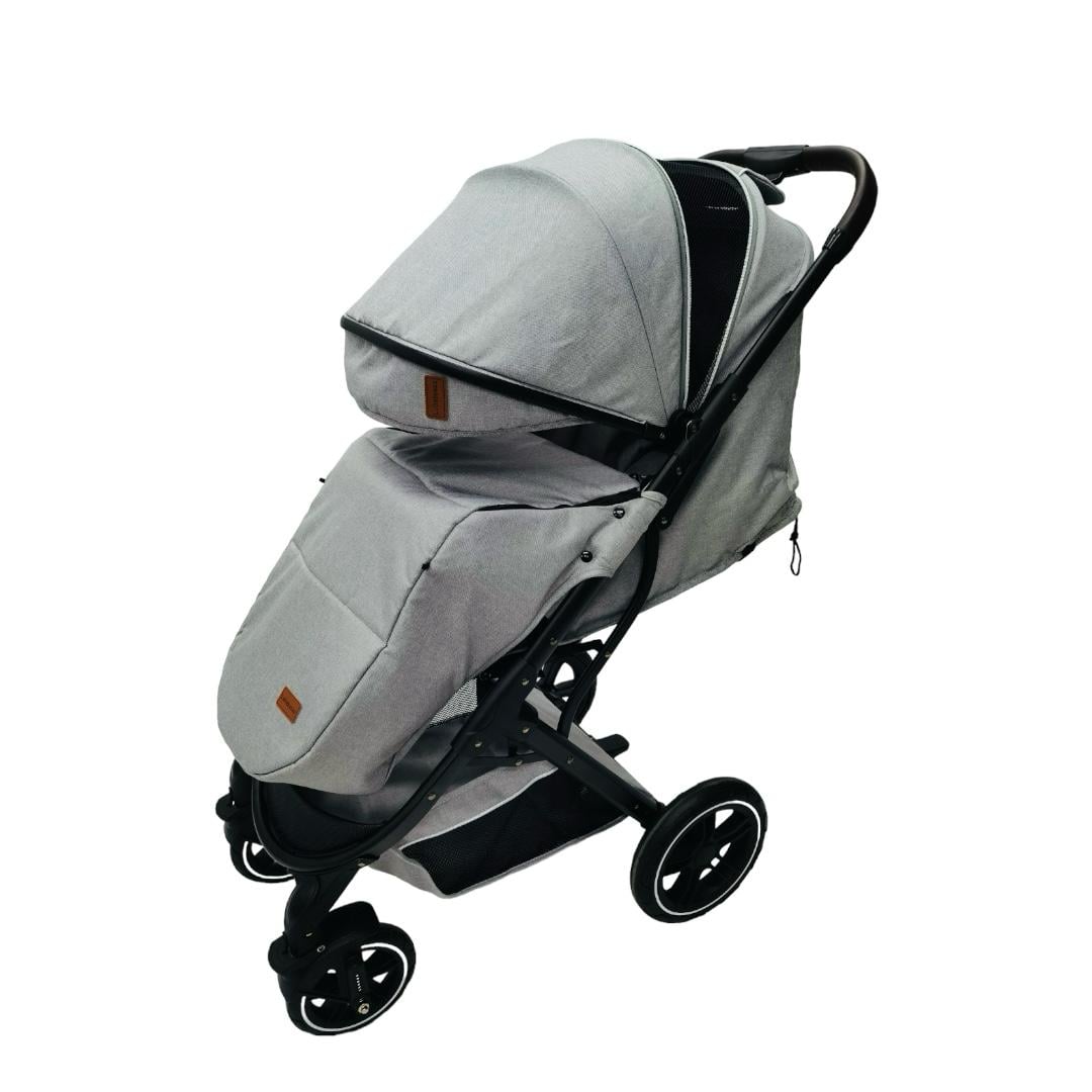 COCHE PASEO LUBABYCAS CON CUBRE PIES GRIS - 2