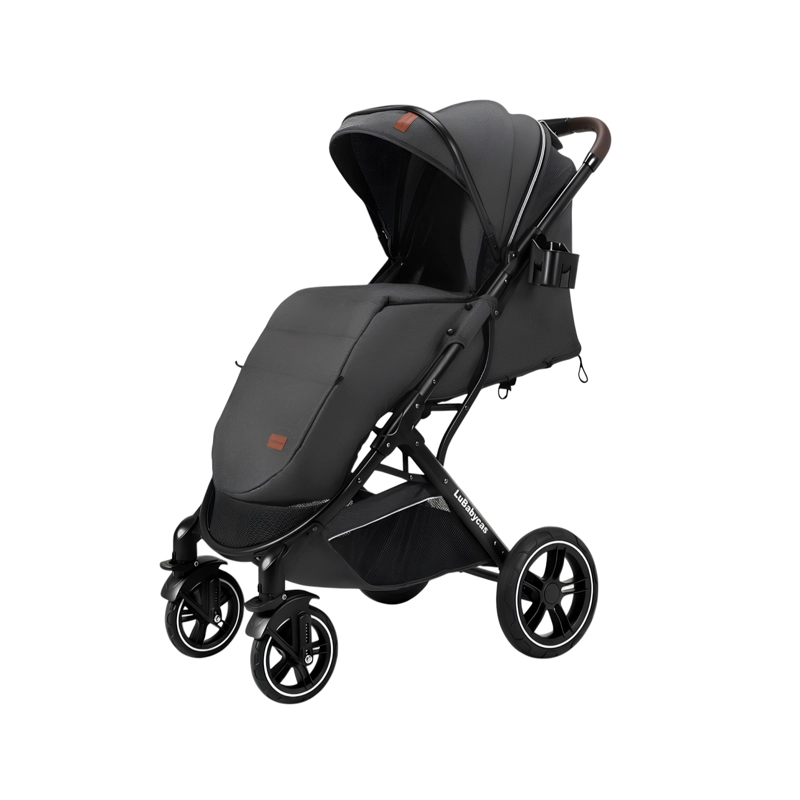 COCHE PASEO LUBABYCAS CON CUBRE PIES NEGRO - 1