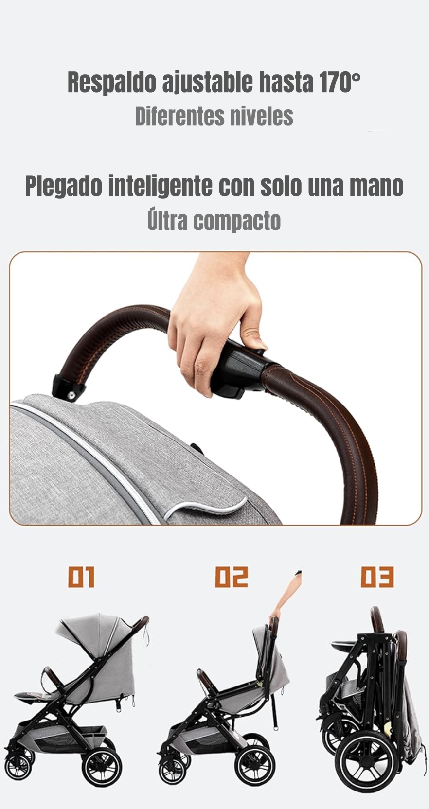 COCHE PASEO LUBABYCAS CON CUBRE PIES NEGRO - 4