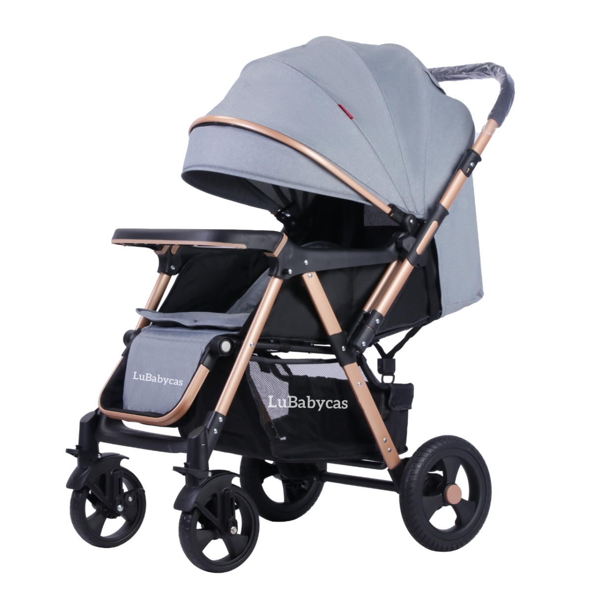 COCHE PASEO LUBABYCAS REVERSIBLE RUBIK GRIS - 1