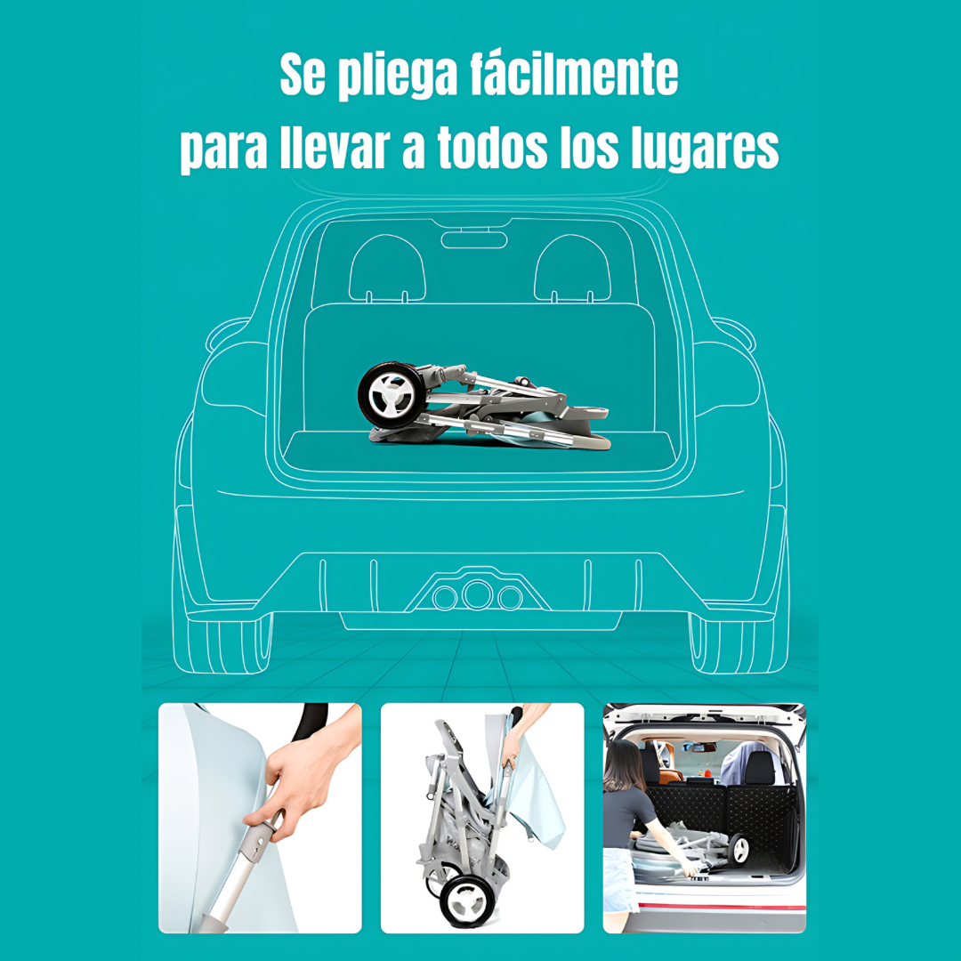 COCHE PASEO LUBABYCAS REVERSIBLE RUBIK GRIS - 4