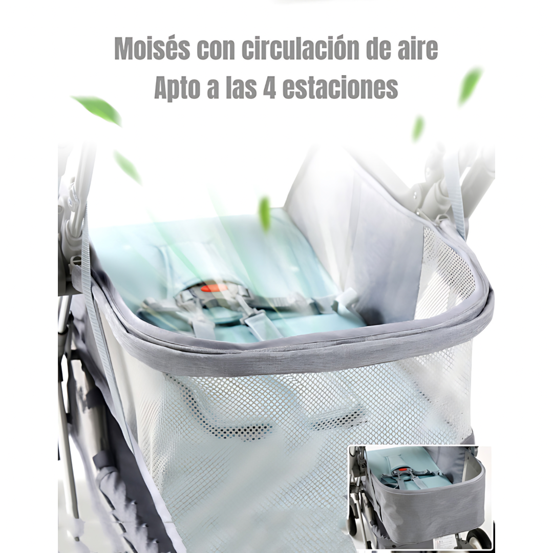 COCHE PASEO LUBABYCAS REVERSIBLE RUBIK GRIS - 7
