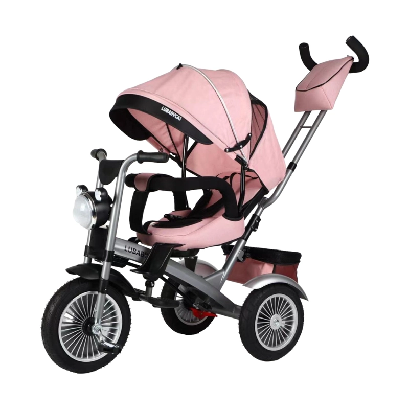 TRICICLO REVERSIBLE 360° CON LUCES 101 ROSADO LUBABYCAS - 1