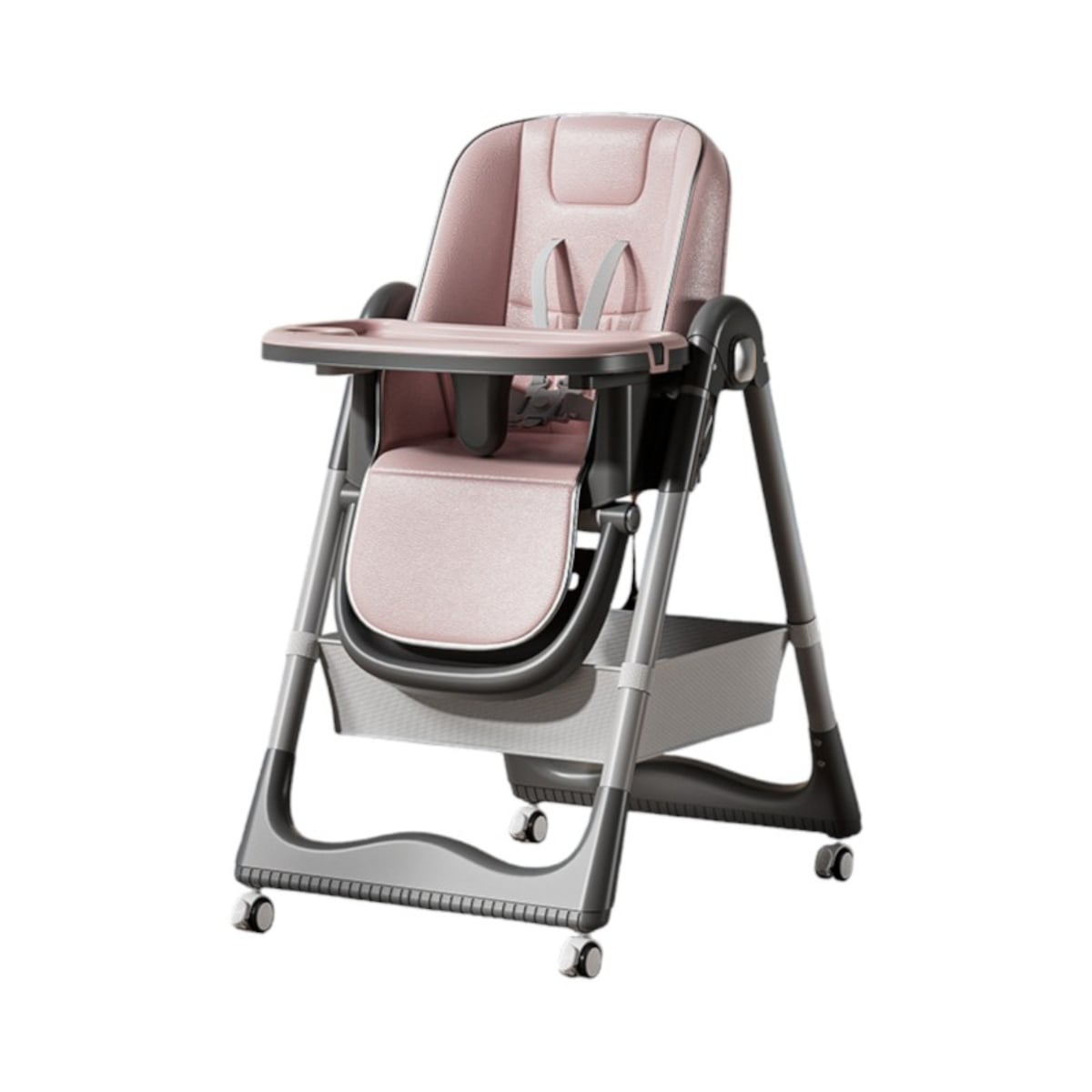 SILLA COMER LUBABYCAS RECLINABLE PLEGABLE ROSADO - 1