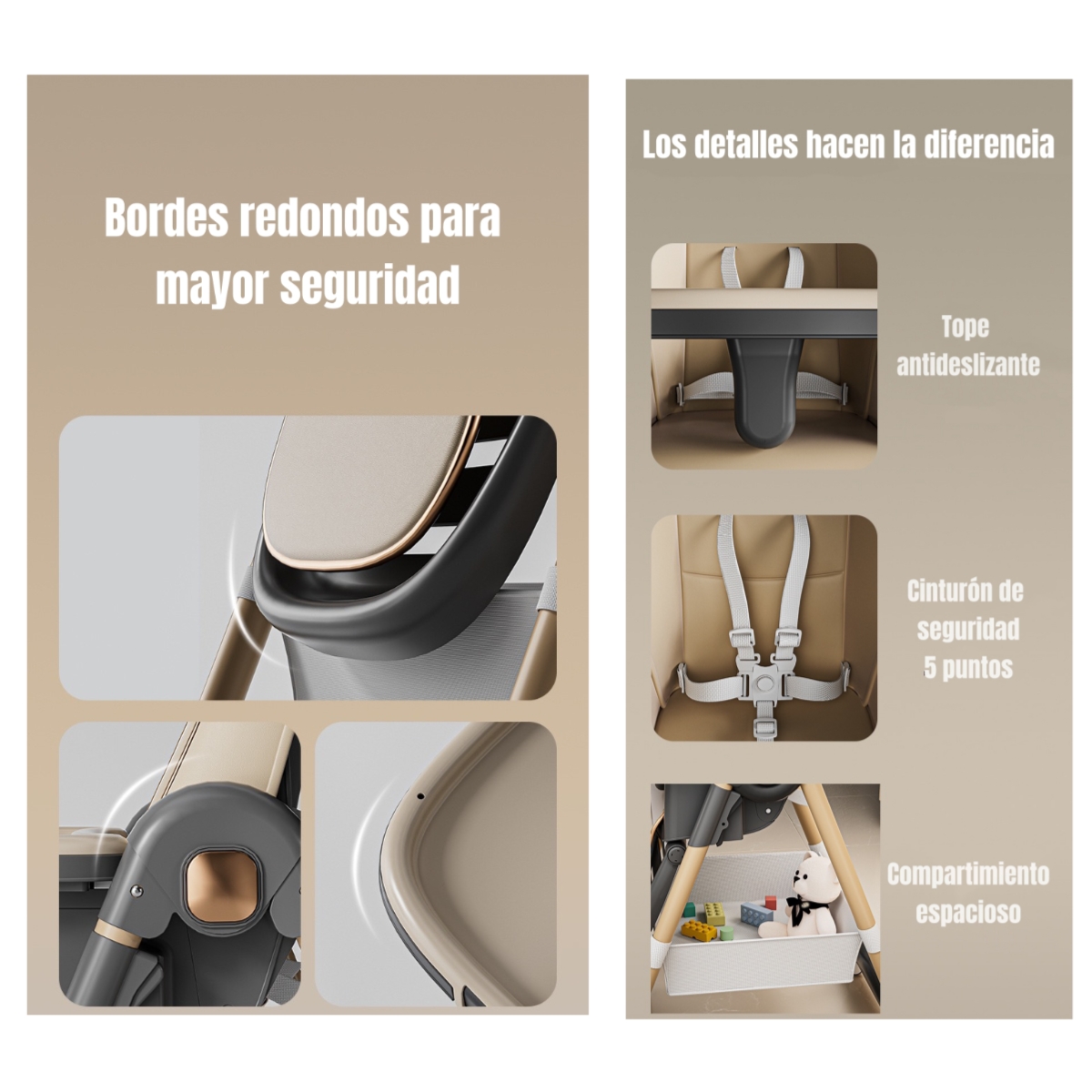 SILLA COMER LUBABYCAS RECLINABLE PLEGABLE ROSADO - 7