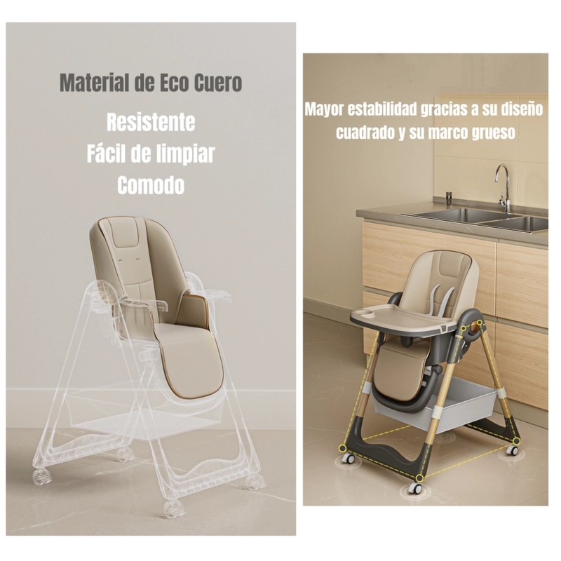 SILLA COMER LUBABYCAS RECLINABLE PLEGABLE CAFÉ - 5