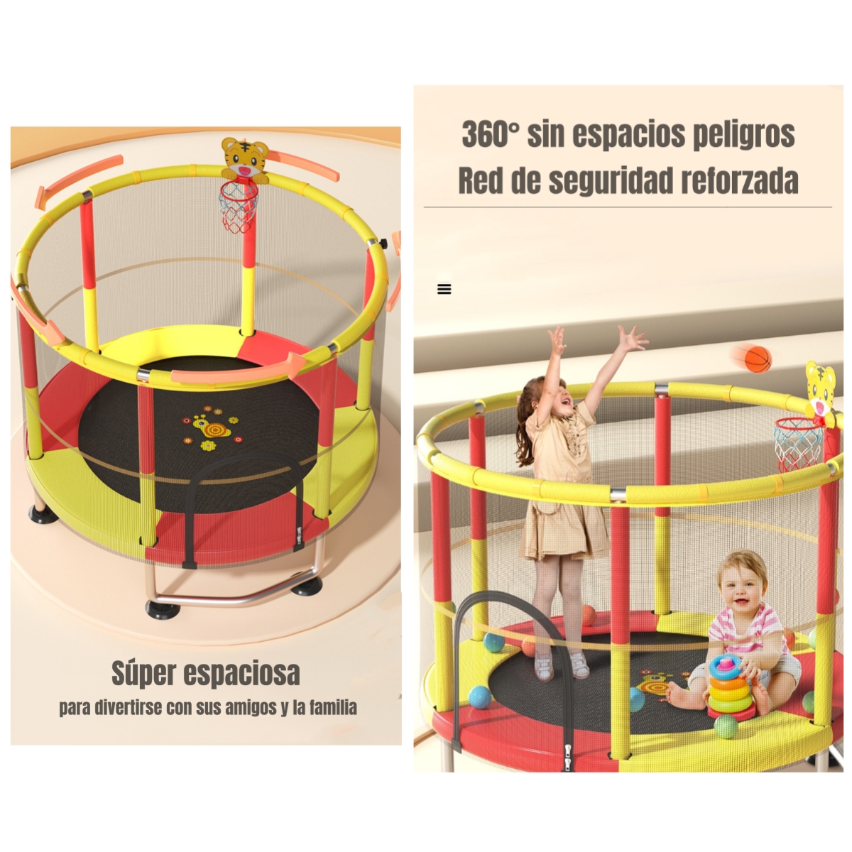 CAMA ELASTICA TRAMPOLINE 150CM MAS JUEGOS LUBABYCAS - 5