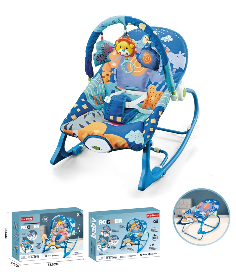 SILLA LUBABYCAS NIDO MECEDORA CON VIBRACIÓN Y MELODÍA AZUL - 2