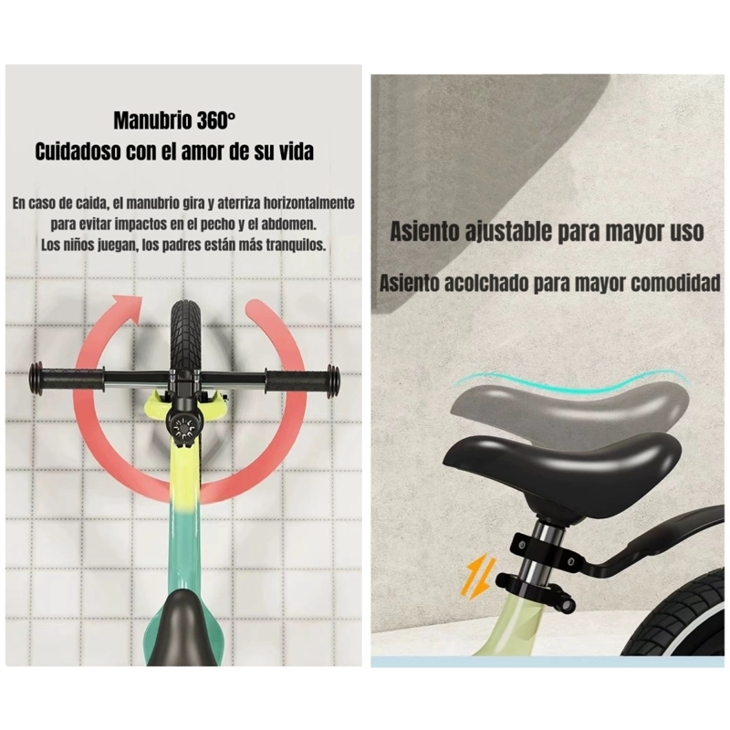 BICICLETA LUBABYCAS EQUILIBRIO ÚLTRA RESISTENTE ROSADO - 4