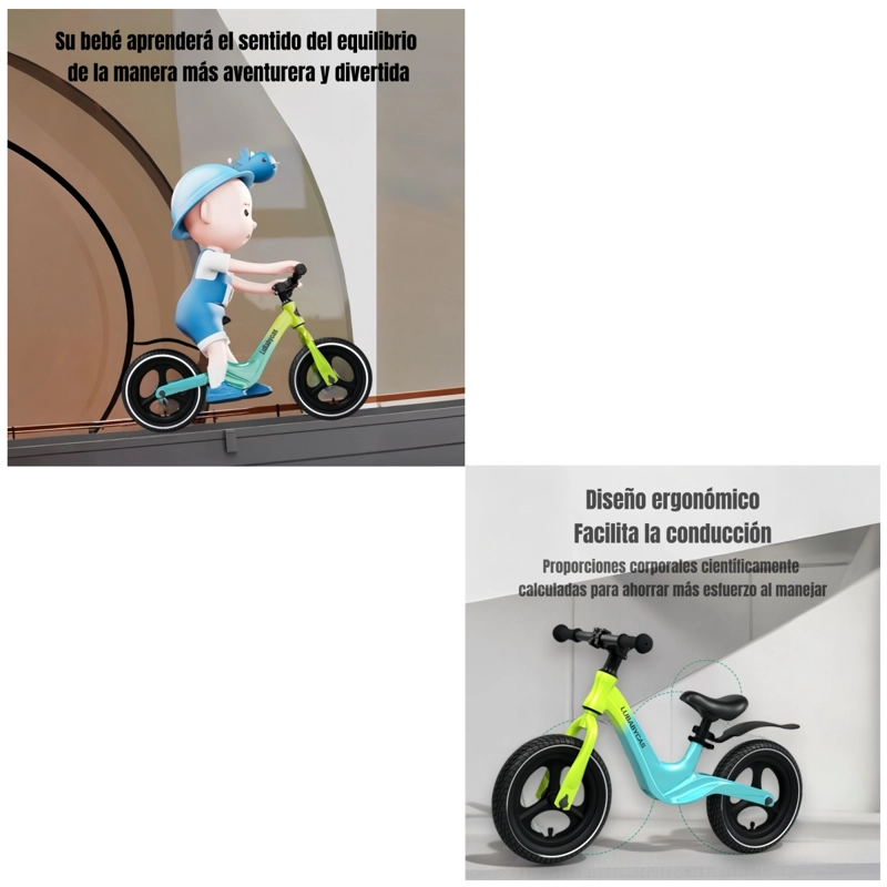 BICICLETA LUBABYCAS EQUILIBRIO ÚLTRA RESISTENTE ROSADO - 5
