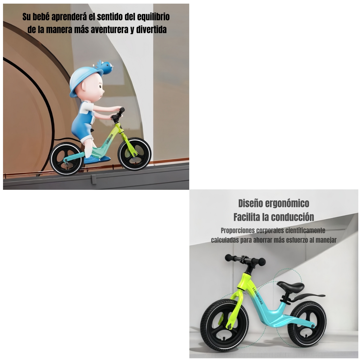 BICICLETA LUBABYCAS EQUILIBRIO ÚLTRA RESISTENTE ROSADO - 5