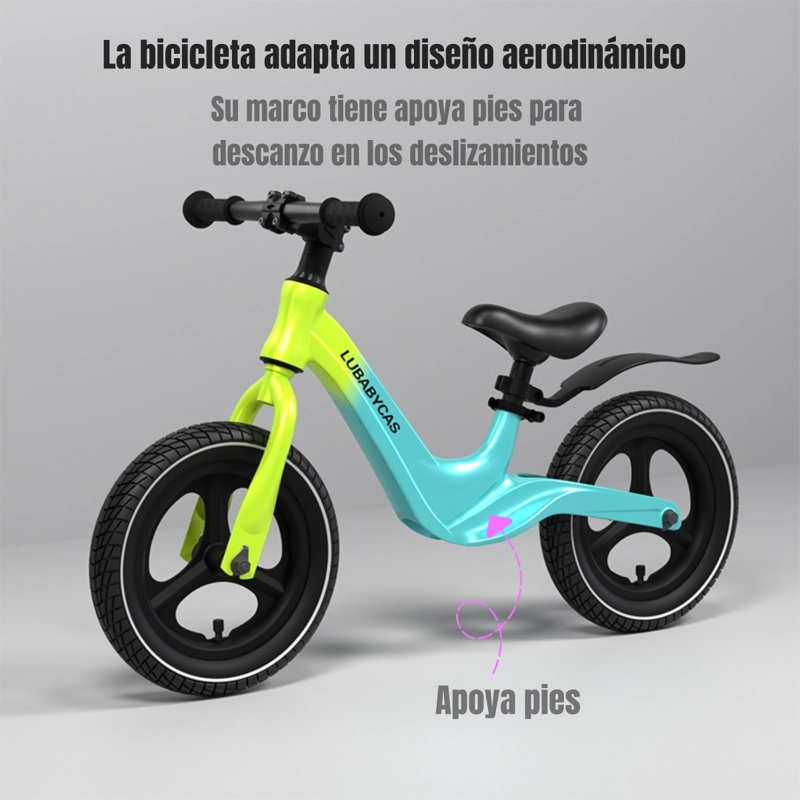 BICICLETA LUBABYCAS EQUILIBRIO ÚLTRA RESISTENTE ROSADO - 7