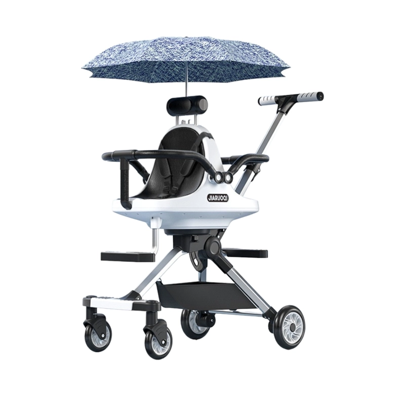 COCHE PASEO LUBABYCAS DOBLE CON SOMBRILLA BY AZUL - 1