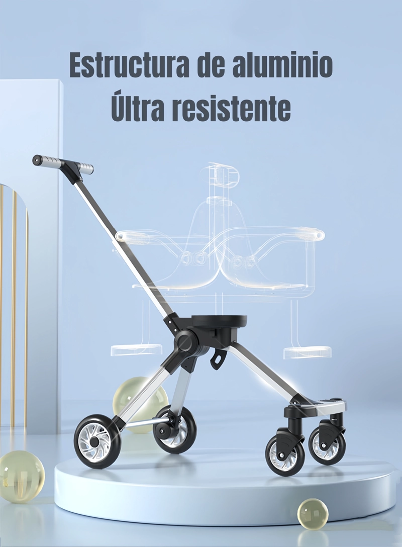 COCHE PASEO LUBABYCAS DOBLE CON SOMBRILLA BY ROSADO - 3