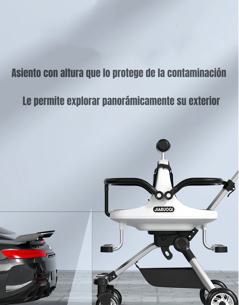COCHE PASEO LUBABYCAS DOBLE CON SOMBRILLA BY ROSADO - 5