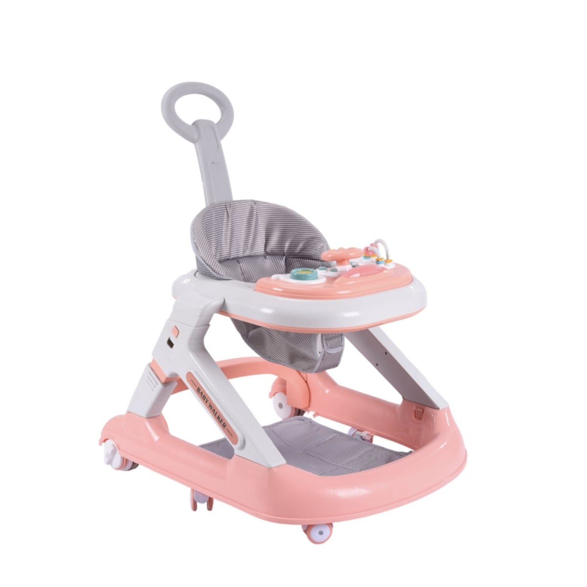 ANDADOR CAMINADOR LUBABYCAS 5 EN 1 CON APOYA PIES ROSADO - 1